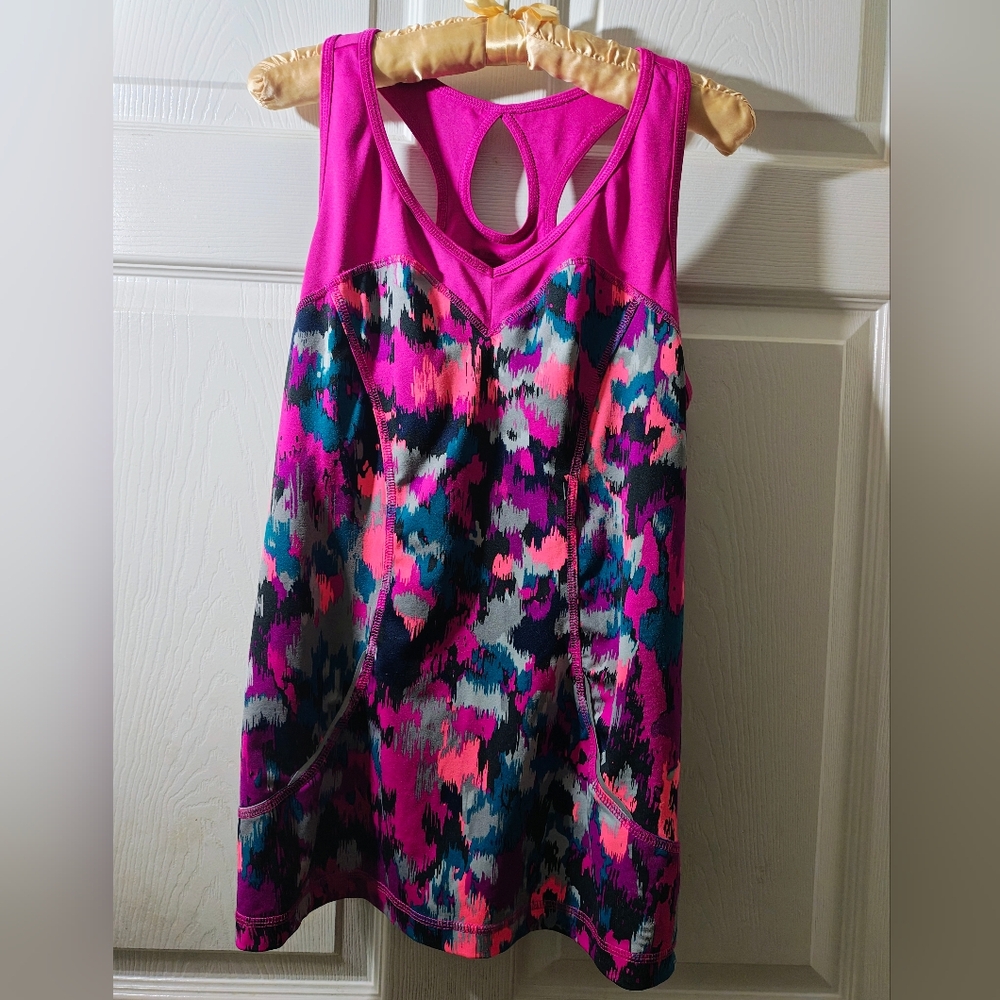 TEK Gear Women's Watercolor Activewear Multicolor Tank Top